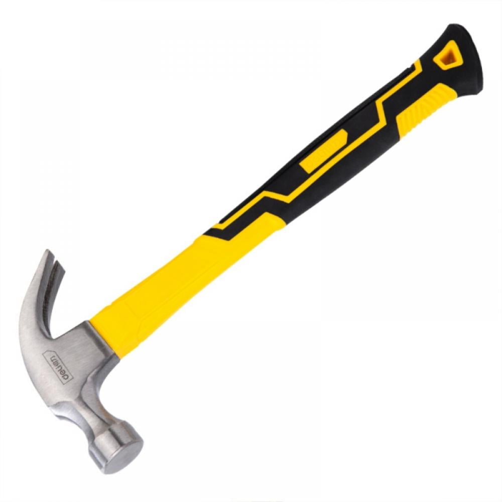 Fibreglass Shaft Claw Hammer 20oz Tool Solid Forged Steel Non Slip Curved Grip 