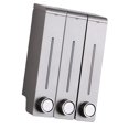 thumbnail image 1 of Wall Mounted Bathroom Shampoo Dispenser Set, 3 Chambers included, used to hold Grey, 1 of 8