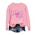 thumbnail image 4 of Youth Cute Bow Birthday Sweatshirt, Basic Crewneck Long Sleeve Shirt, Soft Breathable Fabric for Birthday Party Travel and Autumn Daily Wear Pink 150, 4 of 5