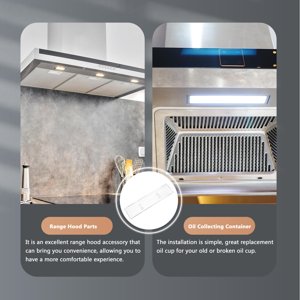 QUMIIRITY 1Pack Accessoires de hotte rectangulaire en plastique pour utilisation en cuisine 9X2.3X0.8in