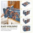 thumbnail image 4 of Foldable Fabric Storage Bin With Handle Collapsible Basket Box Storage With Lid Organizer A Retro-futuristic Style, 4 of 7