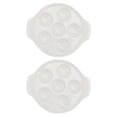 thumbnail image 4 of 2Pcs Baking Pan Conch Baking Dish Snail Dish Practical Barbecue Pan (White), 4 of 8