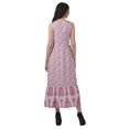 thumbnail image 4 of Moomaya Robe Imprimée Femme Fête Mariage Tenue de Fête Col Licou Robe Maxi en Rayonne, 4 of 4