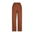 thumbnail image 2 of Juslio Women Pants Vintage Corduroy Casual Comfortable High Waist Straight Pants, 2 of 7