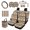 Geometric Arrow Decoration, variant on 16 Pcs Car Seat Cover Set, with Comfy Steering Wheel Cover, Leopard Bow Theme Auto Cup Holder Mat Suitable for Casual Van