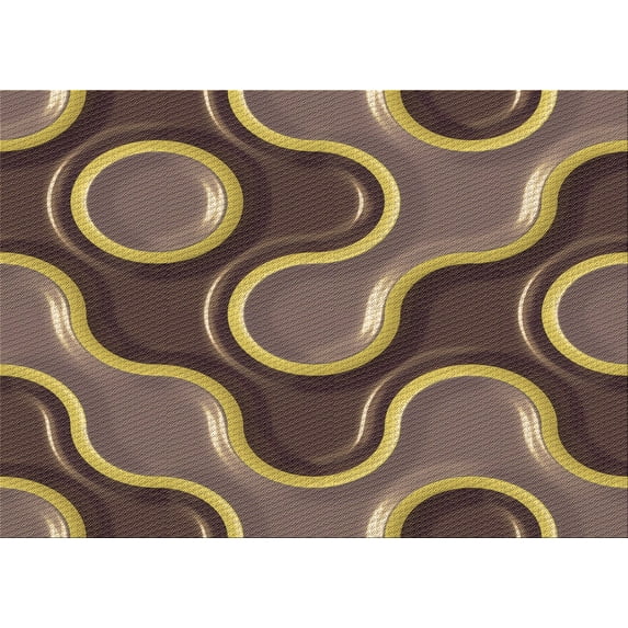 Ahgly Company Indoor Rectangle Patterned Dark Brown Area Rugs, 5' x 8'