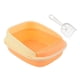 thumbnail image 1 of Caja de arena perfecl para gatos con marco y pala Naranja 50x40x20cm, 1 of 8
