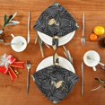 thumbnail image 4 of GZHJMY Gold Flamingo and Palm Leaves Cloth Napkins Washable Reusable Polyester Dinner Napkins 20 x 20 Inch for Home Weddings Parties Holiday Table Napkins Set of 4, 4 of 7