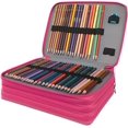 thumbnail image 3 of GHSDFBB Deluxe PU Leather Pencil Case with Zipper Closure, Croco Rose Red, 200 Count, 3 of 6