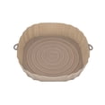 thumbnail image 1 of Revestimiento de silicona para freidora de aire Reutilizable Horno Bandeja para hornear Cesta (marrón claro 16,5 cm) Ehuebsd Libre de BPA, 1 of 3