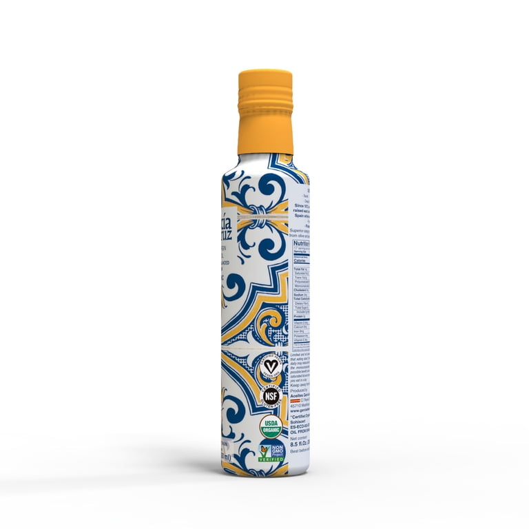 GARCÍA DE LA CRUZ Organic Extra Virgin Olive Oil - Premium Spanish EVOO, Almond & Tomato Notes, Glass Bottle 250ml, Award-Winning