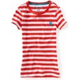 thumbnail image 1 of Aeropostale - Camiseta con estampado de bulldog para mujer, naranja, talla mediana, 1 of 1