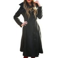 thumbnail image 6 of FASHIONWT Women Irregular Hem X-Long Coat Single Breasted Parka Overcoat, 6 of 7