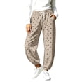 thumbnail image 4 of ClodeEU Women's Polka Dot Print Drawstring High Waist Jogger Pants,Casual Tapered Ankle Sweatpants with Pockets ,Women's Plus L, 4 of 8
