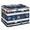 Multicolor 4, variant on ADECORIVY Nautical Sea Wave Theme Fabric Storage Bin with Lid, Decorative Closet Shelf Organizers, Foldable Basket Box Clothes Storage Bin with Handles