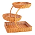thumbnail image 1 of Cesta de Frutero de 3 Niveles de Imitación de Ratán para El Salón, Ideal para Aperitivos Y Dulces., 1 of 9