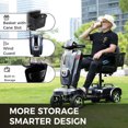 thumbnail image 4 of Mbxcooter Long Range Heavy Duty Mobility Scooter for Adults & Seniors, 500W & 400LBS Capacity Electric Powered Chair，All Terrain Fast Mobility Scooter for Travel w/Absorber & 10" Tires, 4 of 12