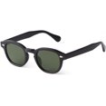 thumbnail image 1 of HCHES Transparent Blue Round Sunglasses Women Men Retro Rivet Small Sun Glasses UV400, 1 of 1