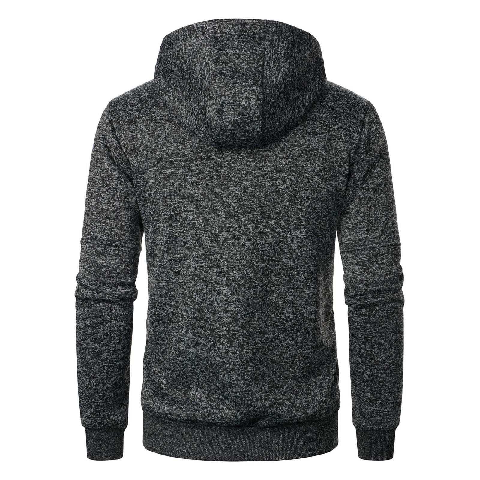 JMKQLZ Men's Long Zipper Sweater Sleeve Sweater Coat Men Long