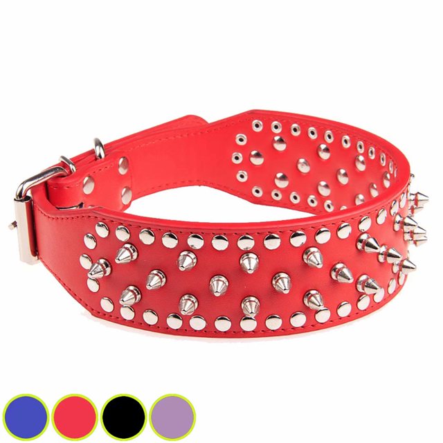 Dog Cat Collars with Bell and Buckle Soft Faux Leather and Adjustable for Girls Kitty, Puppy, Small Dogs