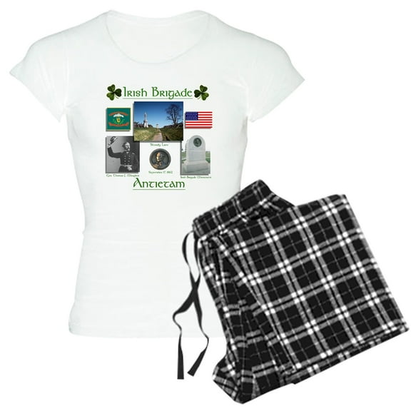 CafePress - Irish Brigade At Antietam Women's Light Pajamas - Women's Short Sleeve Print T-Shirt and Pants Light Cotton Pajama Set
