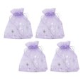 thumbnail image 3 of Pretty Star Pattern Drawstring Sheer Mesh Bags, Transparent Gift Bags For Jewelry, Wedding, Candy, 50PCS, 3 of 8