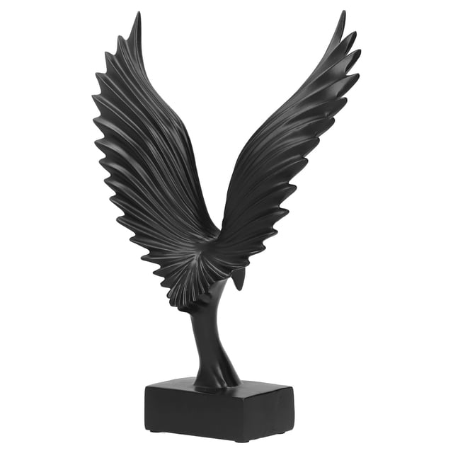 Eagle Wing Craftwork Sculpture, Abstract Eagle Desktop Decoration Figurine Table Decor Statue Home Decor Desk Ornament with Base for Office Living Room Study Hotel