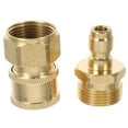 thumbnail image 3 of Shisuyan 1 Pair Pressure Washer Adapter Set Brass External Male and Female Quick Connector Kit Pressure Washer External Female and Male Thread Fitting, 3 of 8