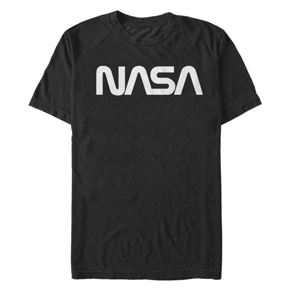 Men's NASA Simple White Logo Graphic T-Shirt