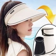 thumbnail image 2 of Sombreros de sol plegables para mujer, gorras con viseras transpirables de verano, sombrero de playa de ala ancha grande, gorra con protección solar Anti-UV para mujer Gao Jinjia LED, 2 of 2