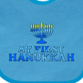 thumbnail image 4 of Inktastic My First Hanukkah with Menorah Boys or Girls Baby Bib, 4 of 4