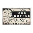 thumbnail image 4 of Coffee Vintage Chef Kitchen Pattern Kitchen Mat Set Of 2,Kitchen Rugs Mats with Dirty Resistance,washable,non Skid,kitchen Mats 17.7x24+17.7x48inch, 4 of 7