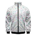 thumbnail image 3 of Chaqueta con estampado geométrico en 3D para hombre, abrigo de manga larga con estampado moderno, ropa de calle, chaquetas deportivas de gran tamaño con cremallera y personalidad, 3 of 5