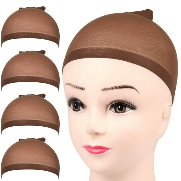 4Pcs Mesh Wig Caps Net, Wig Caps Mesh Net Open End, Wig Cap for women, Nylon Mesh Wig Caps Net, Strength Wig Cap