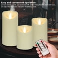 thumbnail image 2 of Cacou 3-Pack Flickering LED Flameless Candles with Remote Control for Home Decor and Mood Lighting, 2 of 7
