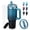 Blue Black, variant on SUNSOC 40 oz Insulated Water Bottle with Handle, Leakproof Travel Mug, Stainless Steel Cup for Work, Gym and Travel