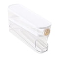 thumbnail image 1 of Contenedor rodante para huevos, bandeja de almacenamiento para refrigerador que ahorra espacio con tapa para sala de estar, boda, oficina y gabinete. blanco, 1 of 8