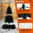 thumbnail image 2 of Resenkos 8-Ft Black Artificial Halloween Christmas Tree with Sounds - Black, 2 of 8