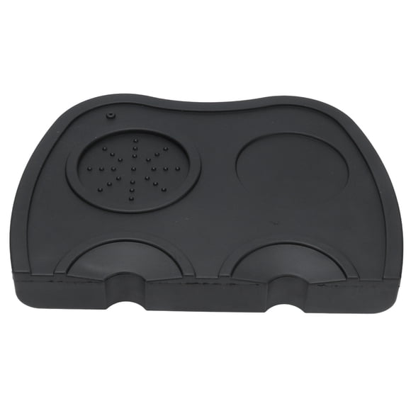 Tapis de bourrage de café en silicone anti-dérapant tapis de bourrage doux résistant à la chaleur tapis de bourrage d'angle pour la maison, accessoires de café(le noir)