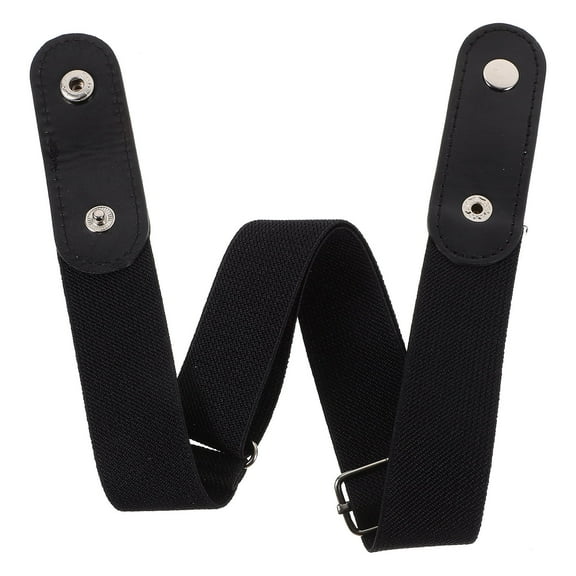 NICEXMAS Womens Buckle Free Elastic Waist Belt Black Invisible Lightweight Decorative Belt