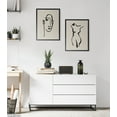 thumbnail image 6 of Kate and Laurel Sylvie Minimalist Neutral Line Art Drawing Face and Body Framed Canvas Wall Art Set by The Creative Bunch Studio, 2 piece 18x24 Black, Modern Minimal Brushstrokes Art for Wall, 6 of 7