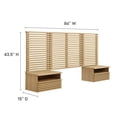 thumbnail image 6 of Modway Render Wall Mount Twin Headboard and Modern Nightstands in Oak, 6 of 7