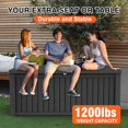 thumbnail image 2 of Decksplore 150 Gallon Lockable Resin Deck Box, Waterproof & Outdoor Storage Box for Outdoor Cushion Storage and Outdoor Delivery Storage, Stylish Outdoor Bench,black, 2 of 7