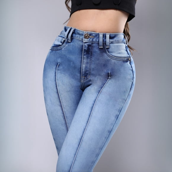 Pantaló Super Skinny Savi Jeans tono Azul Cadera Alta Mujer
