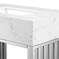 thumbnail image 3 of Pemberly Row 30" Stainless Steel Bathroom Vanity in White/Silver, 3 of 9