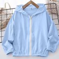 thumbnail image 2 of WAVSUF Girls Lightweight Jacket, Zip Up Elastic Cuff Lightweight Fall Casual Hooded Jacket 10-12, 2 of 9