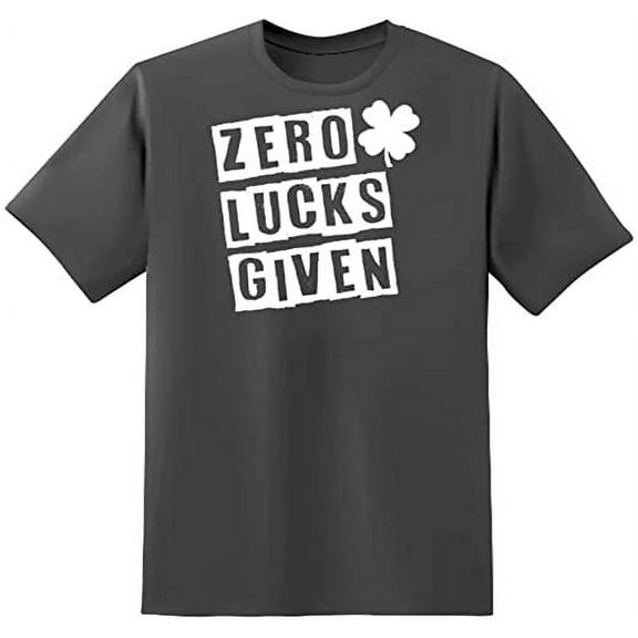 RedBarn Zero Lucks Given Funny Saying Great Gift Novelty Sarcastic Funny Mens Graphic T Shirts