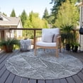thumbnail image 6 of Addison Rugs Chantille Indoor/Outdoor Transitional Diamond Pewter Washable Round Rug, 8' x 8', 6 of 6