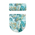 thumbnail image 5 of FORUDESIGNS Marble Print Toilet Lid Cover and Toilet Tank Lid Cover 2 Pack Replacement Toilet Protector Covers with Elastic Bottom for Bathroom Decoration Accessories, 5 of 8