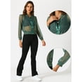 thumbnail image 2 of DARING DIVA Mesh Sheer See Through Long Sleeve Zip Up Bomber Jacket S Green, 2 of 6